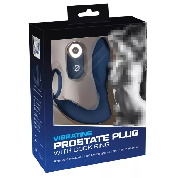 You2Toys Prostata Plug - Analvibrator mit Penisring (blau)