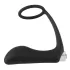 Black Velvet - Analvibrator mit Penissring (schwarz)