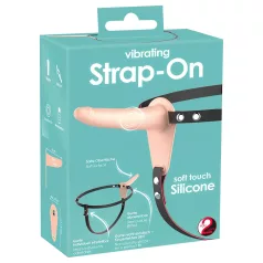   You2Toys - Strap-On - akkubetriebener, anlegbarer Vibrator (hautfarben)
