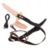 You2Toys - Strap-On - anlegbarer Doppelvibrator (hautfarben)