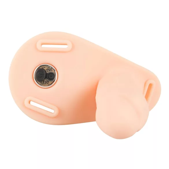 You2Toys - Strap-On - anlegbarer Doppelvibrator (hautfarben)