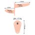 You2Toys - Strap-On - anlegbarer Doppelvibrator (natur)