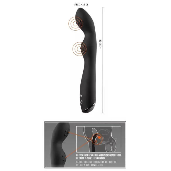Rebel P-Spot - 2-Motor-Prostata-Vibrator (schwarz)