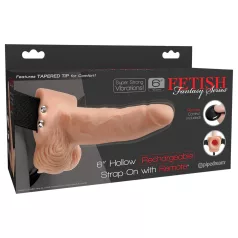   Pipedream - Fetisch Strap-On 6 - anlegbarer, hohler Vibrator (hautfarben)