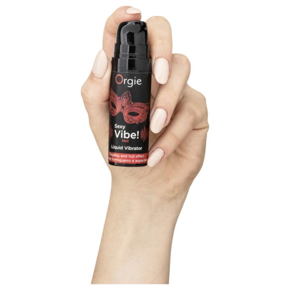 Orgie Sexy Vibe HOT - Erdbeer Wärmendes Liquid-Vibrator (15ml)