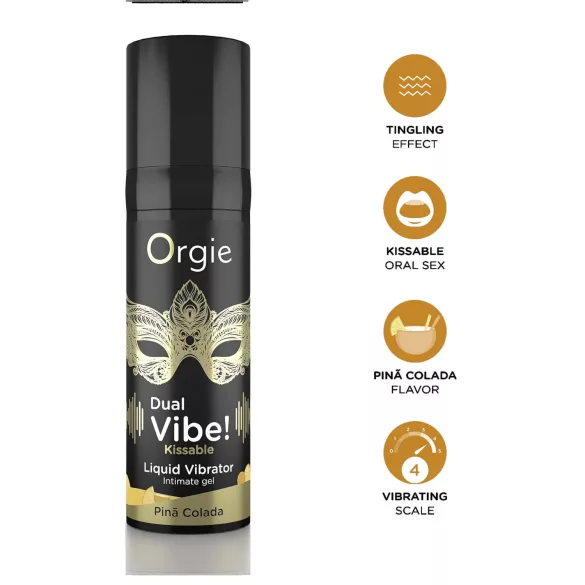 Orgie Dual Vibe! - flüssiger Vibrator - Piña Colada (15 ml)