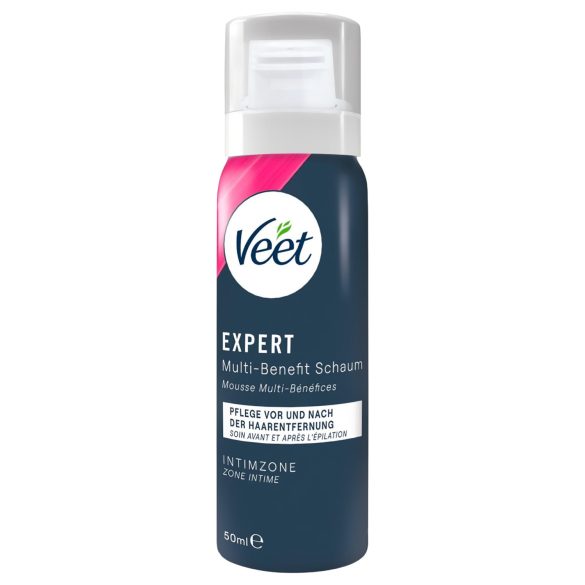 Veet - Intim-Enthaarungscreme und feuchtigkeitsspendender Schaum für Frauen (2×50 ml)