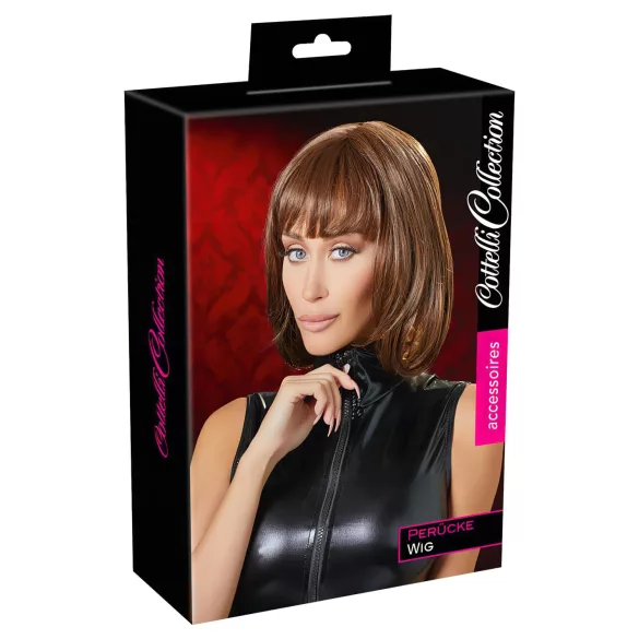 Cottelli - mittellange Bob-Perücke (braun)