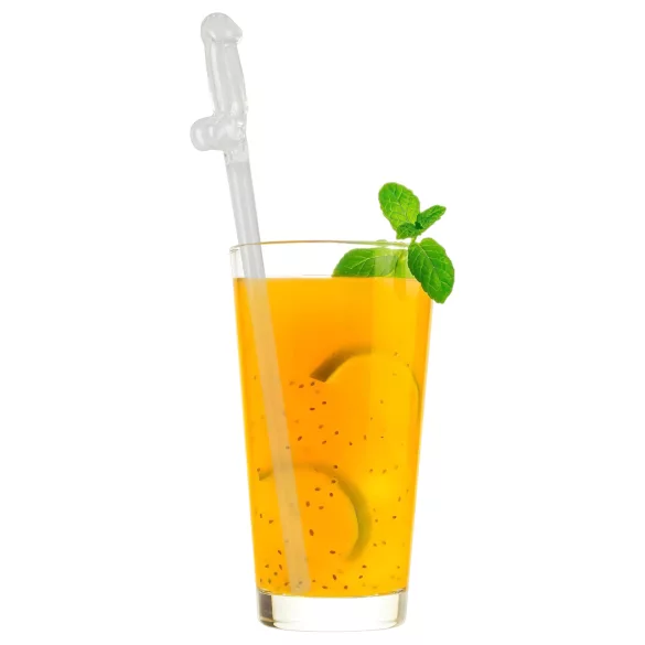 Straw Willy - klare Penis-Trinkhalme (4 Stk.)