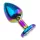 Sunfo - Metall Analplug mit weißem Stein (Regenbogen)
