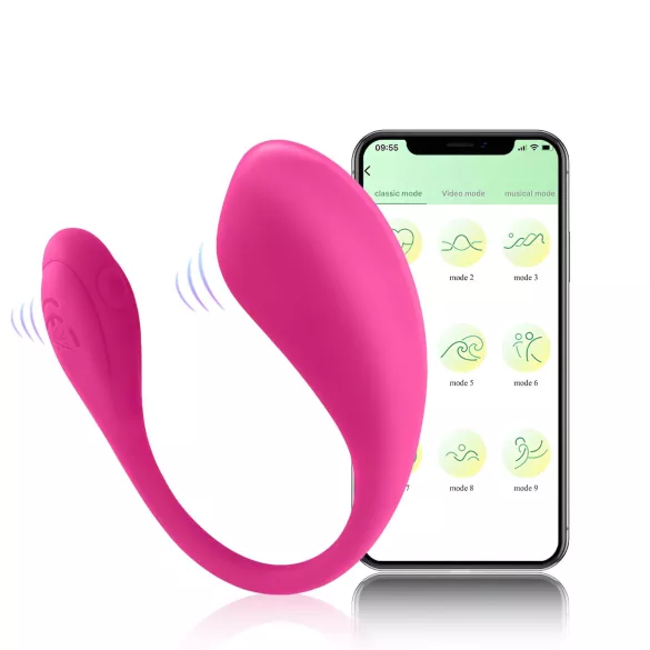 Sunfo - tragbares, app-gesteuertes Vibro-Ei (Pink)