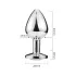 Sunfo - Metall Analplug mit lila Stein (Silber)