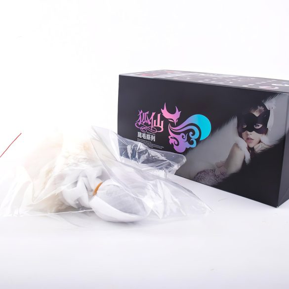 Sunfo - Analplug mit Hasenschwanz (schwarz-weiß)