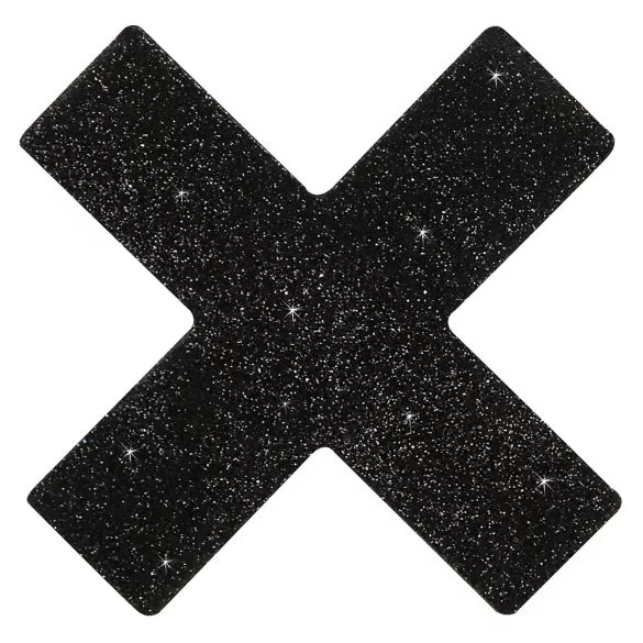 Glänzende Nippelsticker - X