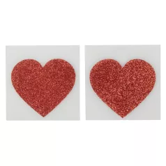Glitzernde Nippelsticker - Herz