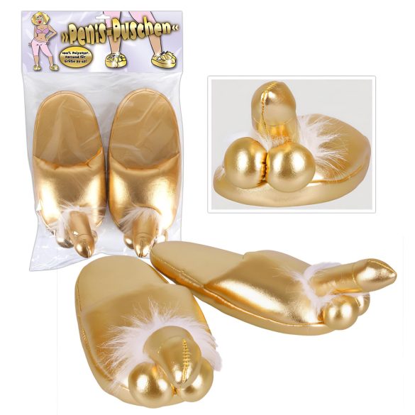 Penis Pantoffeln - Gold