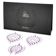   Set aus funkelnden Diamanten als Intimschmuck - 3-teilig (pink-lila)