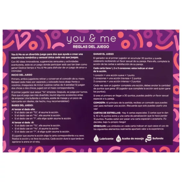 you & me - erotisches Paartspiel (spanisch)
