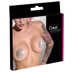 Cottelli - Nippelaufkleber mit Steinen (silber)