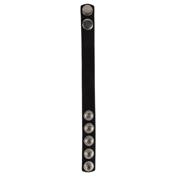 Pulselock Forge - verstellbarer Penissring aus Silikon mit Druckknopf (schwarz) - 228 mm