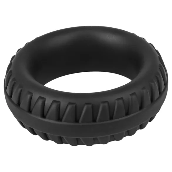 Pulselock Forge - Silikon-Penisring mit Reifenprofil (schwarz) - 35 mm