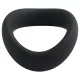 Pulselock Cocktura - gedrehter Silikon-Hodenring (schwarz) - 45 mm