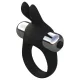 Pulselock Vantr - Vibrations-Penisring mit Häschen (schwarz) - 30 mm