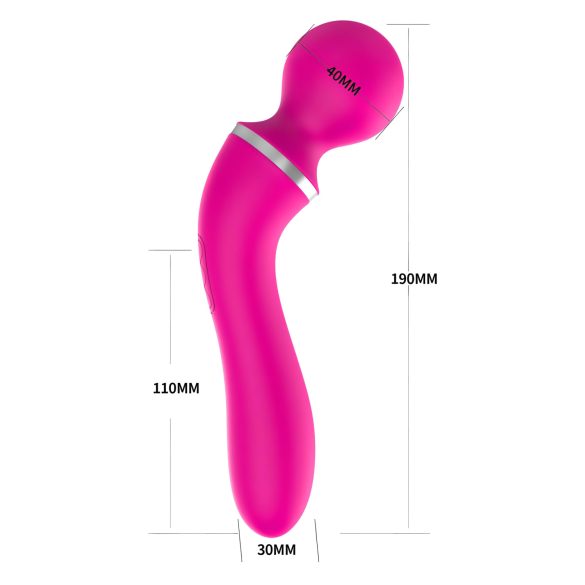 Lonely 2in1 - Massager & G-Punkt Vibrator 3 Aufsätzen (Pink)