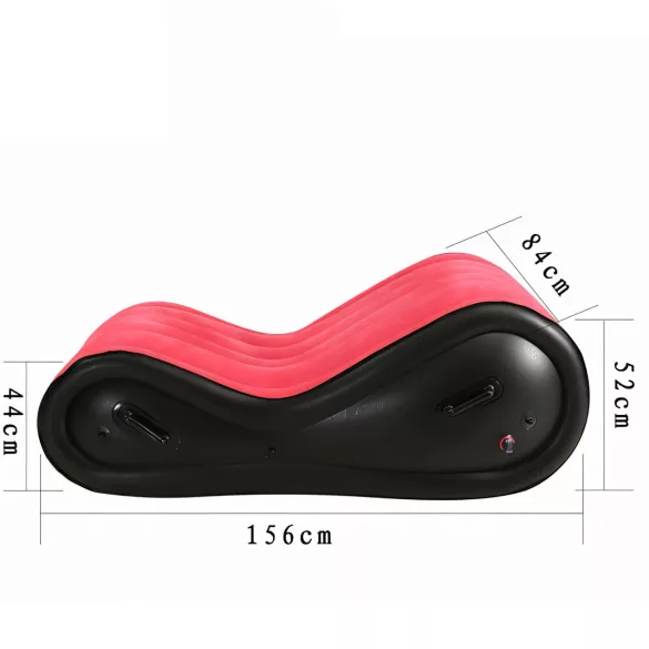 Magic Pillow - Aufblasbares BDSM Möbel - mit Fesseln - groß (rot)