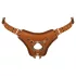 ZADO - Leder Bodygeschirr für Strap-On (braun) - L/XL