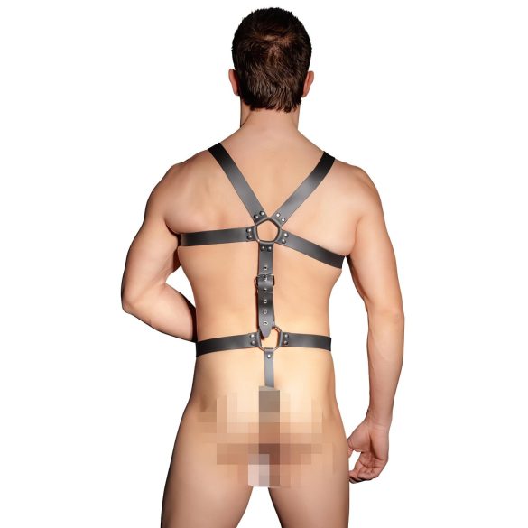 ZADO - Leder Männer Körperharness Body - Schwarz (S-L)