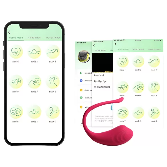 Funny Me - App-gesteuertes Vibratorei (pink)