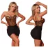 JSY 024 - sexy Kleid-Set (leopardgemustert-schwarz)