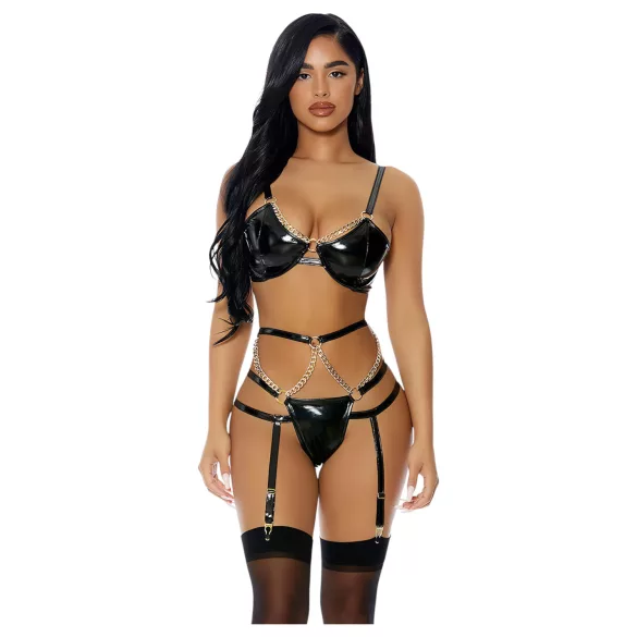 JSY 050 - erotisches Dessous-Set (schwarz)