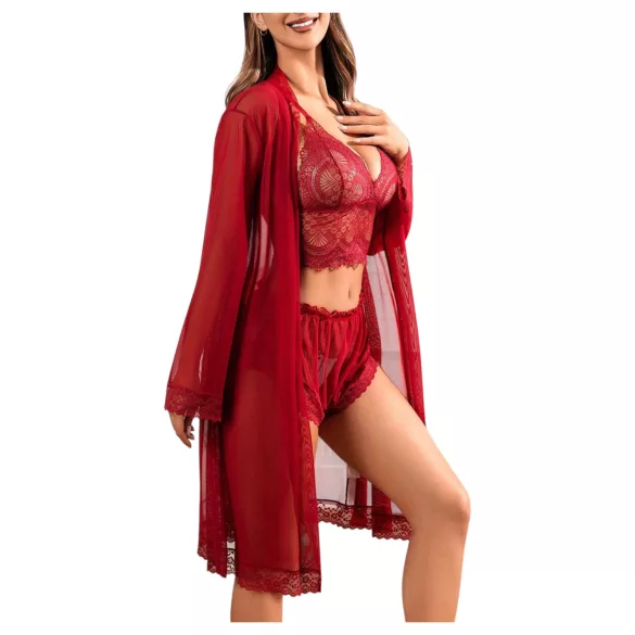 JSY 058 - erotisches Dessous-Set - rot (L-XL)