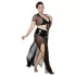 JSY 065 - schwarzes Babydoll-Set (XL-2XL)