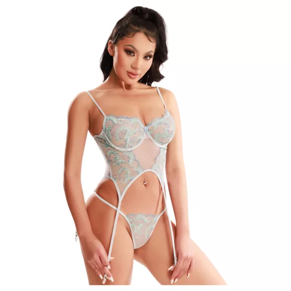 JSY 036 - erotisches Dessous-Set (blau) - L/XL