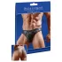 Svenjoyment - Glänzender Herren-String mit transparentem Einsatz (schwarz) - M