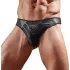 Svenjoyment - Glänzender Herren-String mit transparentem Einsatz (schwarz) - M
