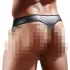 Svenjoyment - Glänzender Herren-String mit transparentem Einsatz (schwarz) - L