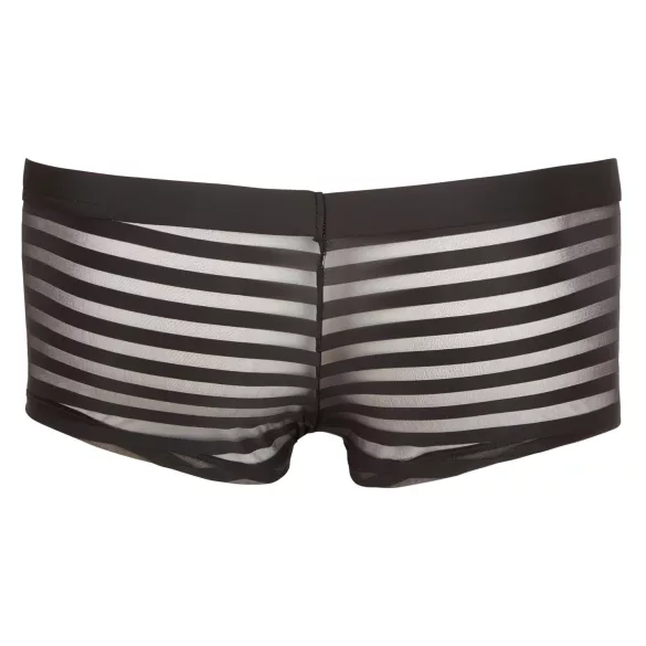 Transparente, gestreifte Boxershorts (schwarz)