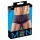 Transparente, gestreifte Boxershorts (schwarz) - M