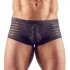 Transparente, gestreifte Boxershorts (schwarz) - L