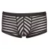 Transparente, gestreifte Boxershorts (schwarz) - XL