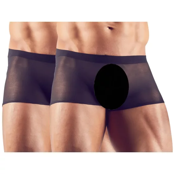 Svenjoyment - Transparente Boxershorts Set - Schwarz (2-teilig) S-L