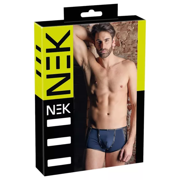 NEK - Schwarze Schnürnetz-Boxershorts (Blau)