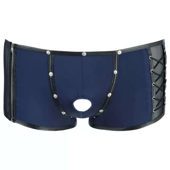 NEK - Schwarze Schnürnetz-Boxershorts (Blau) - L