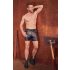 NEK - Längere Herren-Shorts mit Metallschnalle (Schwarz) - L
