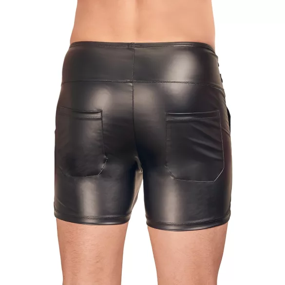 NEK - Langer Männer-Shorts mit Metallschnalle (Schwarz) - L