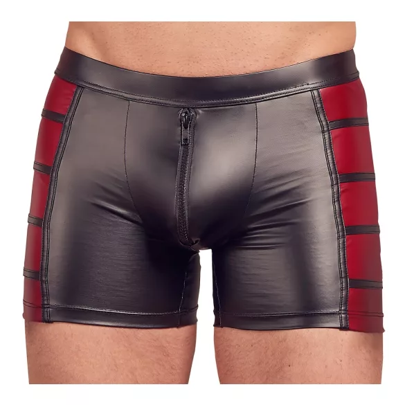 NEK - schwarze Reißverschluss-Boxer mit rotem Seiteneinsatz - XL